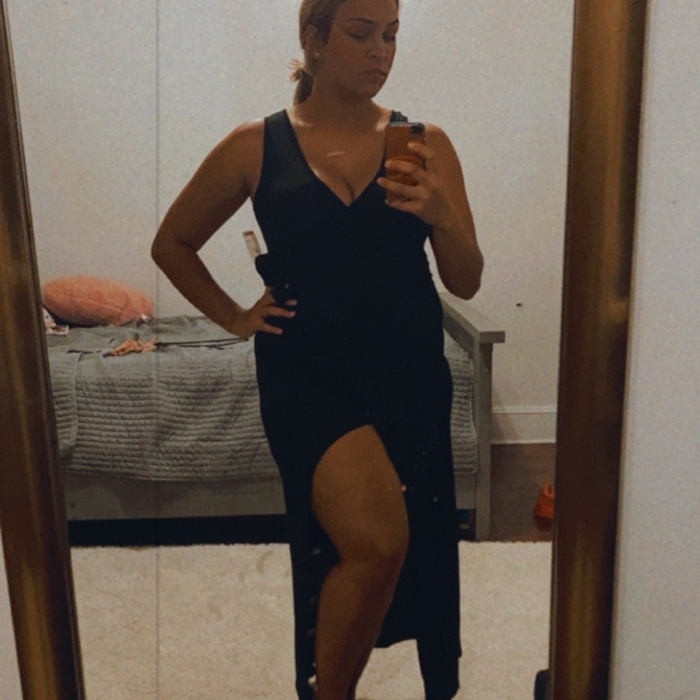 Black wrap dress